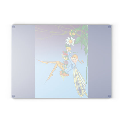 A Fairy's Delight Glass Cutting Board
