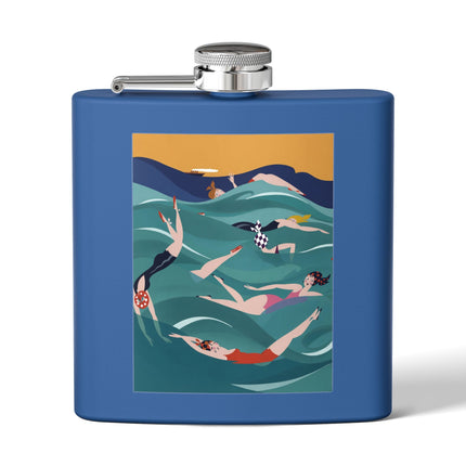 Summer Splash Stainless Steel Flask – Retro Beach Joy & Carefree Summer Vibes