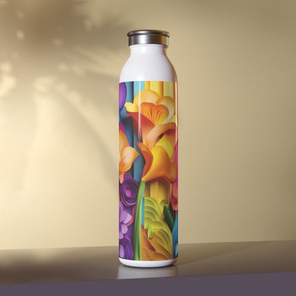 The Graceful Freesia Slim Water Bottle