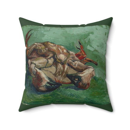 Crab on its Back by Vincent Van Gogh Spun Polyester Square Pillow