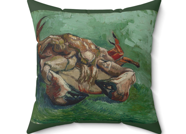 Crab on its Back by Vincent Van Gogh Spun Polyester Square Pillow