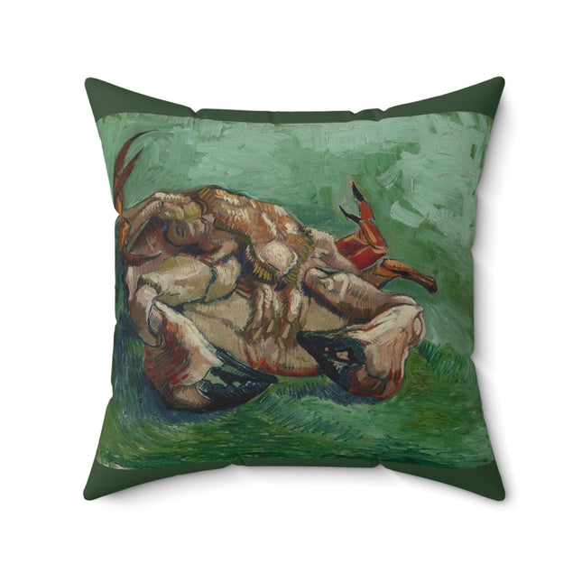 Crab on its Back by Vincent Van Gogh Spun Polyester Square Pillow