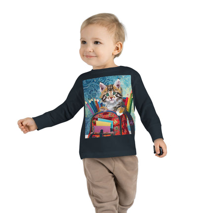 Whiskered Wanderings Toddler Long Sleeve Tee