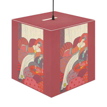 Les Coussins by Georges Lepape Light Cube Lamp