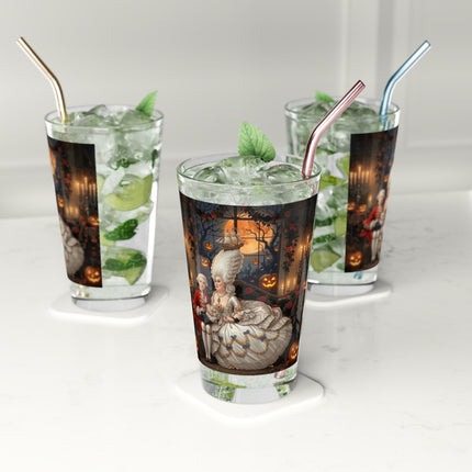 🌙🎃 The Moonlit Pumpkin Parlor Glass, 16oz – Elegant Halloween Charm