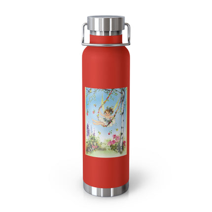 Spring Fairy's Floral Swing Copper Vacuum Insulated Bottle, 22 oz