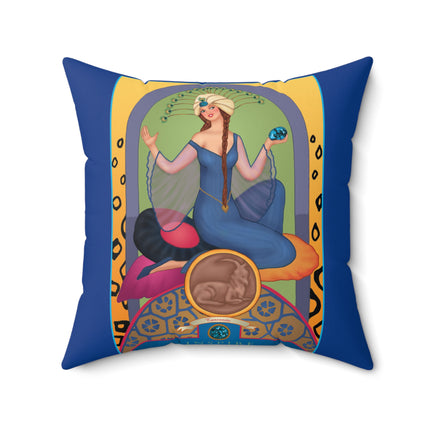 December & Tanzanite (from the Gem Series) by Sofia Chiostri Spun Polyester Square Pillow