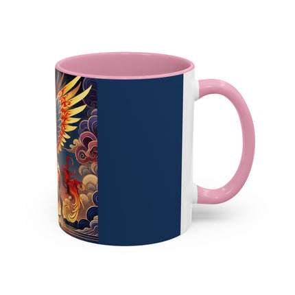 Flame-Winged Horse at Sunset Colorful Mugs (11oz, 15oz)