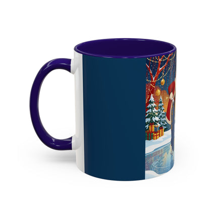 ⛸️🎄 The Christmas Skating Pavilion Colorful Mug – Art Deco Holiday Fantasy