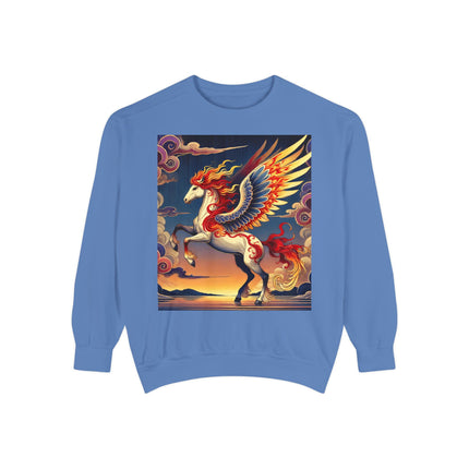 Flame-Winged Horse at Sunset Sweatshirt