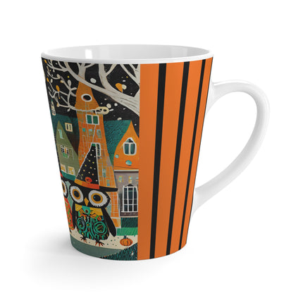 Night of the Trick-or-Treating Owlets Latte Mug
