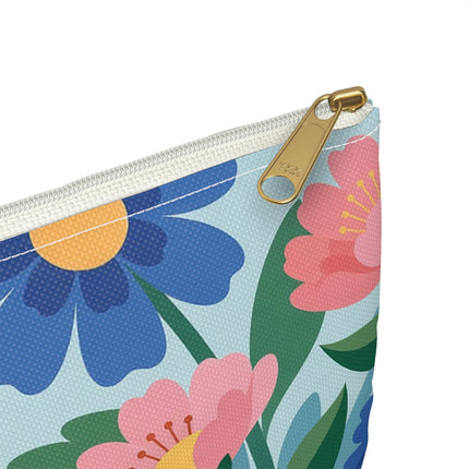 🦜🌺 The Lady Of The Garden Aviary Accessory Pouch – Art Deco Floral Whimsy