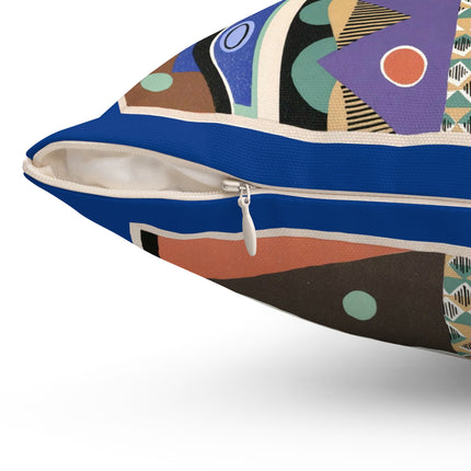 Collection decors et couleurs Pl.03 by Georges Valmiers Spun Polyester Square Pillow