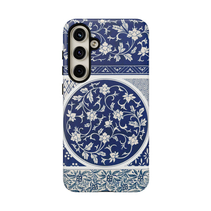 Blue Flower Pattern by Owen Jones Phone Cases