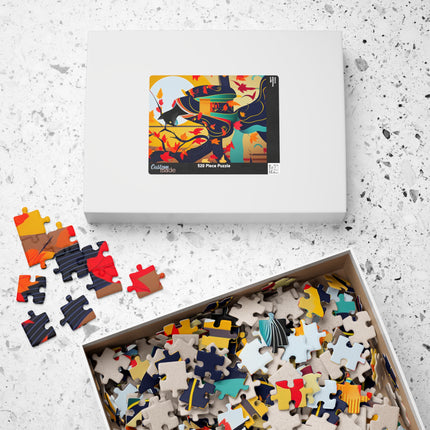 Black Cat in Kimono Puzzle (110, 252, 520, 1014-piece)