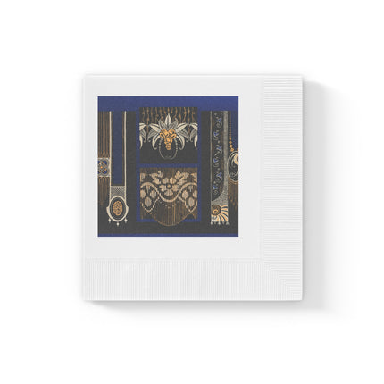 La décoration moderne dans le textile Pl. 4 by Gaston Charlet White Coined Napkins