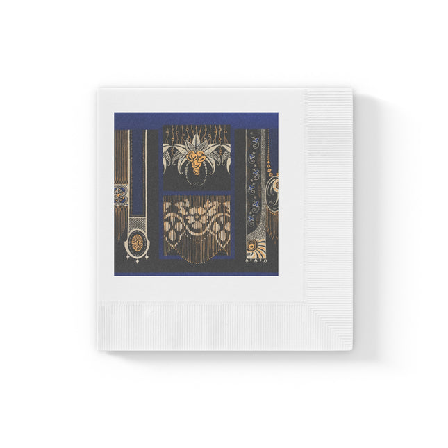 La décoration moderne dans le textile Pl. 4 by Gaston Charlet White Coined Napkins