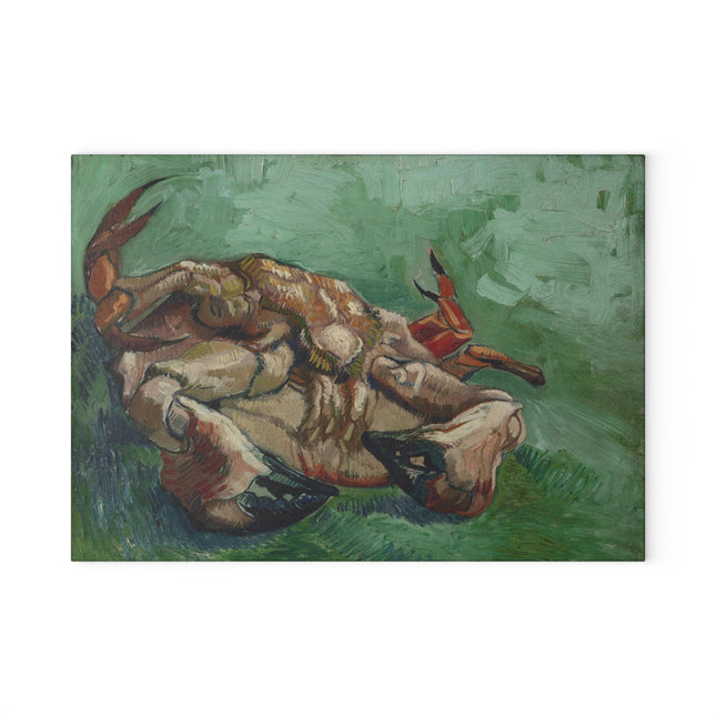 Crab on its Back by Vincent Van Gogh Glass Cutting Board