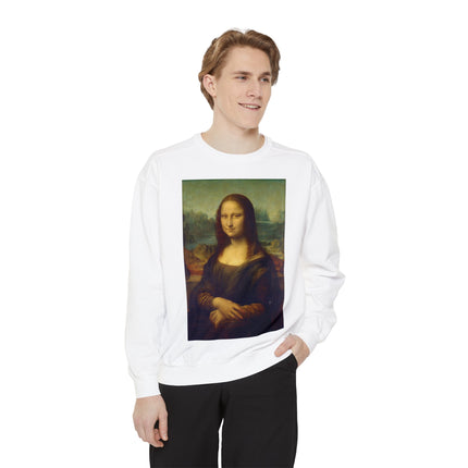 Mona Lisa by Leonardo da Vinci Unisex Garment-Dyed Sweatshirt