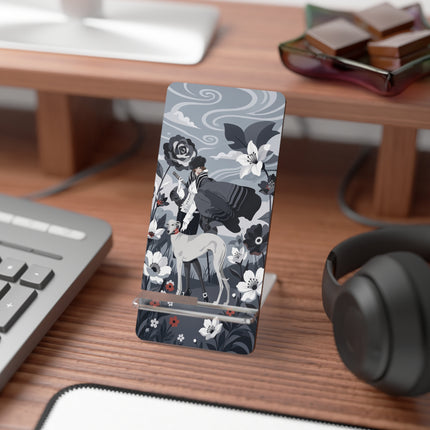 🐕🌹 The Lady And The Greyhound Mobile Display Stand – Art Deco Floral Elegance