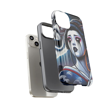 Geisha’s Black Ink Tears Phone Cases