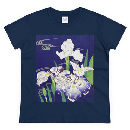Irises by Kogyo Tsukioka Women's Midweight Cotton Tee