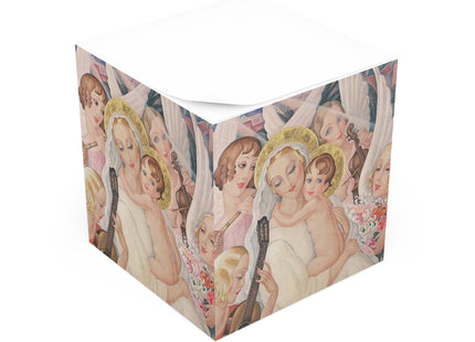 Madonna with Child Surrounded by Musical Angels by Gerda Wegener Note Cube