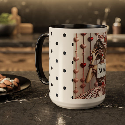 Fashionably Yours, XOXO Colorful Mugs (11oz, 15oz)