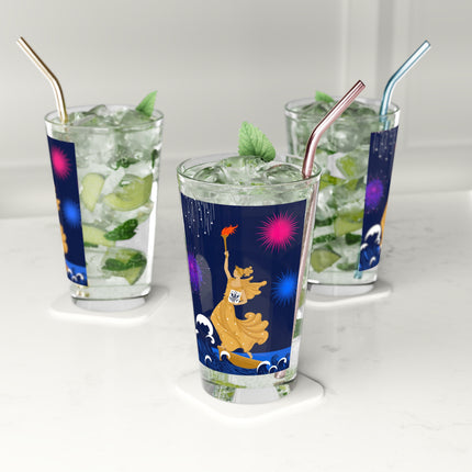 Liberty's Triumph Pint Glass – Art Deco Glory & Triumphant Spirit
