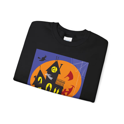 Halloween Night at the Haunted House Unisex Heavy Blend™ Crewneck Sweatshirt