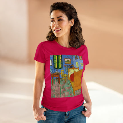 The Bedroom by Vincent van Gogh Women's Midweight Cotton Tee