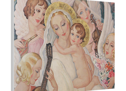 Madonna with Child surrounded by musical angels by Gerda Wegener Matte Canvas, Stretched, 0.75"