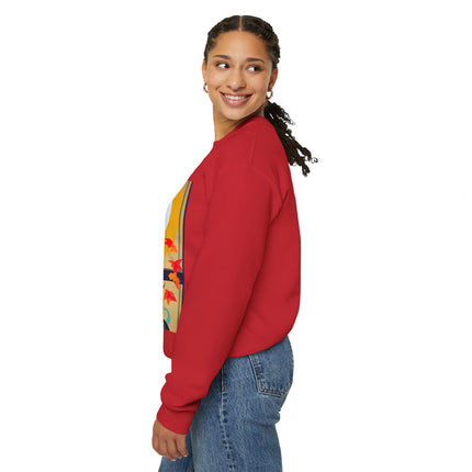 Black Cat in Kimono Unisex Heavy Blend™ Crewneck Sweatshirt