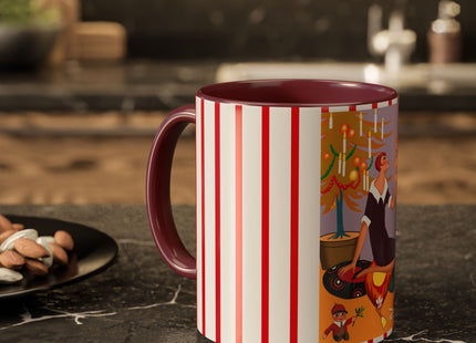 Art Deco Christmas Colorful Mugs (11oz, 15oz)