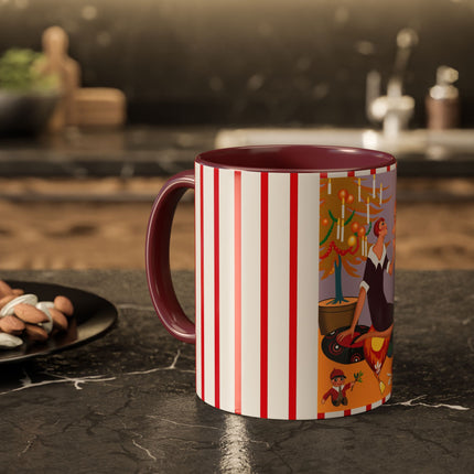 Art Deco Christmas Colorful Mugs (11oz, 15oz)