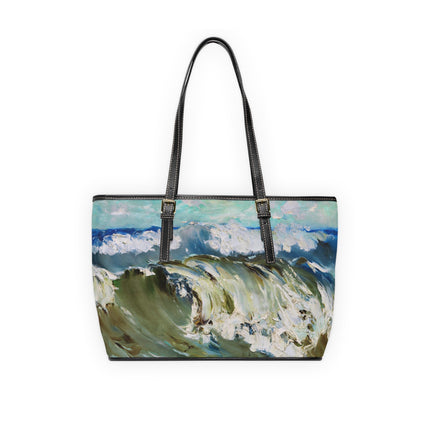The Wave by Karl Hagemeister PU Leather Shoulder Bag