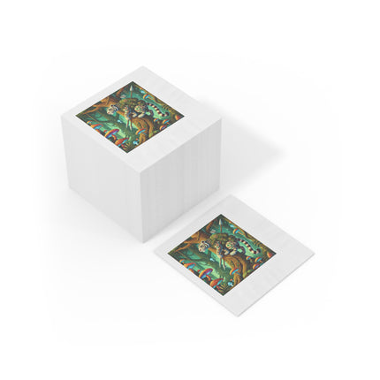 Silent Stripes White Coined Napkins