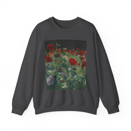 Poppies (A Study of Poppies for Carnation, Lily, Lily, Rose) by John Singer Sargent Heavy Blend™ Crewneck Sweatshirt