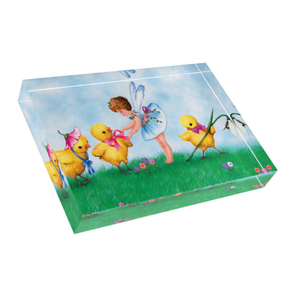 The Fairy’s Springtime Welcome Acrylic Art Block