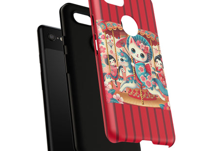 Geisha Kitten's Enchanted Carousel Phone Cases