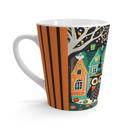 Night of the Trick-or-Treating Owlets Latte Mug