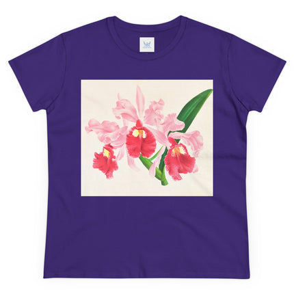 Cattleya gigas by Jean Jules Linden Women's Midweight Cotton Tee
