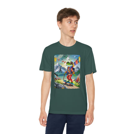Skateboarding Frog Youth Competitor Tee – Whimsical Adventure & Playful Energy