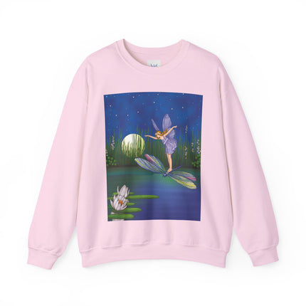 Fairy on a Dragonfly Heavy Blend™ Crewneck Sweatshirt