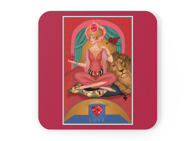 Cancer Zodiac Design – July & Ruby | Cork Back Coaster