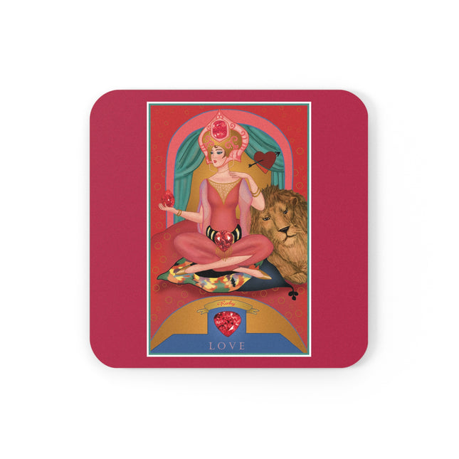 Cancer Zodiac Design – July & Ruby | Cork Back Coaster