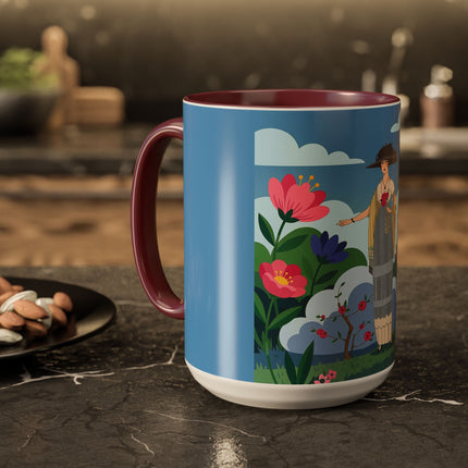 Garden Of New Beginnings Colorful Mugs – Art Deco Floral Elegance