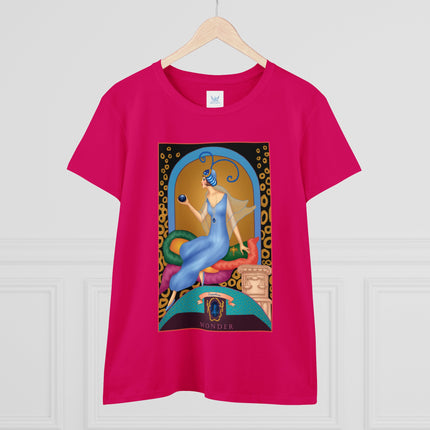 September & Sapphire (from the Gem Series) by Sofia Chiostri Women's Midweight Cotton Tee