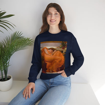 Flaming June by Frederic Leighton Heavy Blend™ Crewneck Sweatshirt