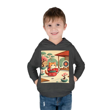 Archer Kitten in the Zen Garden Toddler Pullover Fleece Hoodie